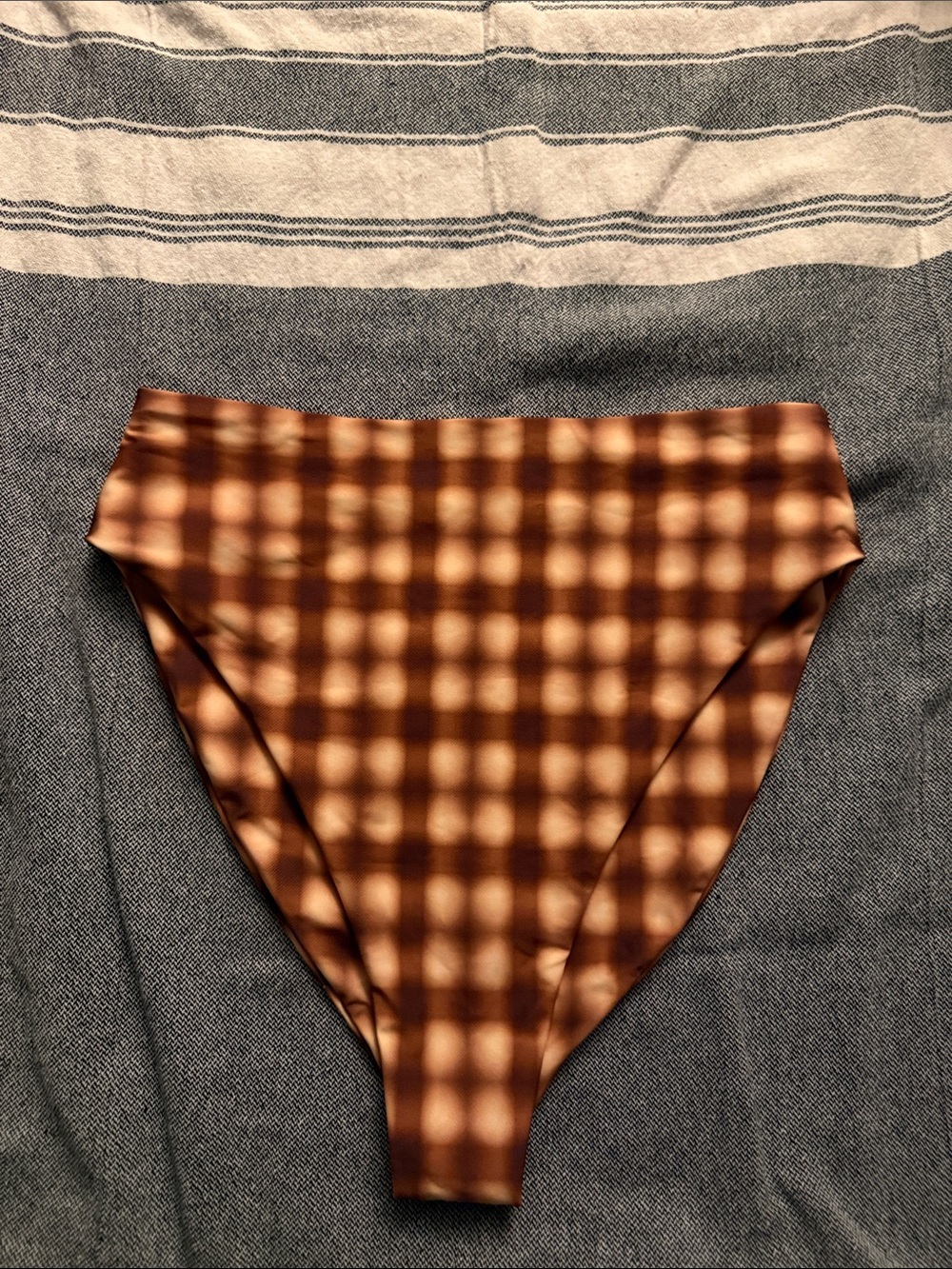 Skatie Brown High-Waist Bikini Bottom